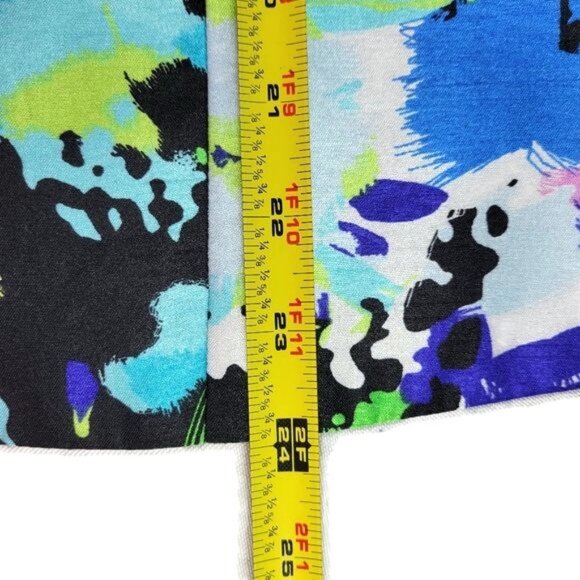 Kasper Blazer Women Size 14W Black Multi Color Peplum Open Front Slit Sleeves - Picture 7 of 10